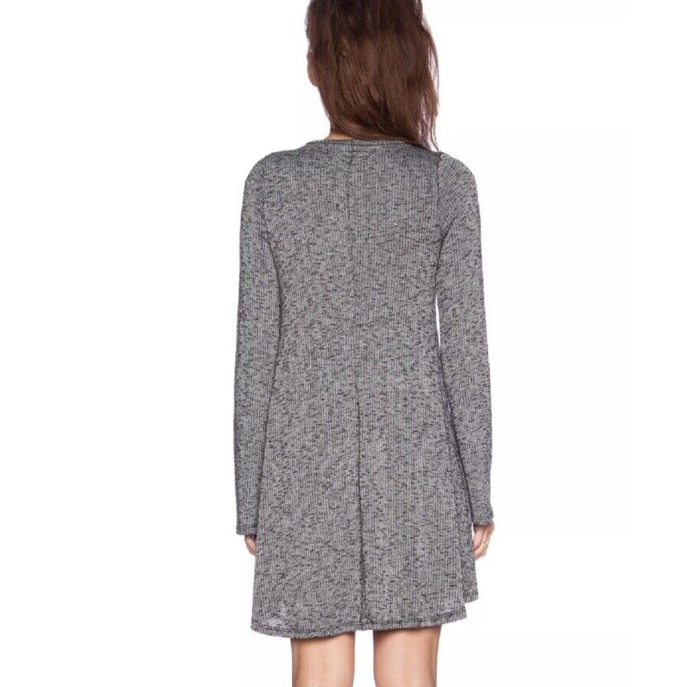 Michael Lauren Women Medium Dress Harvest Long Sleeve Crew Neck Marble Gray New‎ - Picture 2 of 9